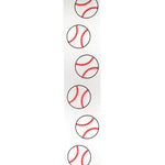 Load image into Gallery viewer, Baseball Fast Pitch Satin Ribbon - White Color -- 1⅜" x 25 Yards