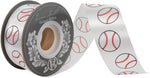 Load image into Gallery viewer, Baseball Fast Pitch Satin Ribbon - White Color -- 1⅜" x 25 Yards