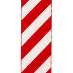 Load image into Gallery viewer, Outdoor Ribbon --- Candy Cane Grand Velvet Stripe Polypro Wired Edge Ribbon, Various Sizes