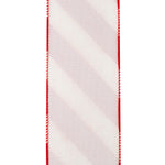 Load image into Gallery viewer, Outdoor Ribbon --- Candy Cane Grand Velvet Stripe Polypro Wired Edge Ribbon, Various Sizes