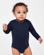 Load image into Gallery viewer, Baby Long Sleeve Jersey Bodysuit - 100% Cotton -- Navy