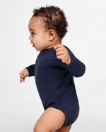 Load image into Gallery viewer, Baby Long Sleeve Jersey Bodysuit - 100% Cotton -- Navy