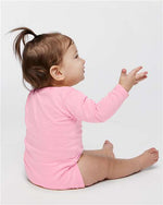 Load image into Gallery viewer, Baby Long Sleeve Jersey Bodysuit - 100% Cotton -- Pink