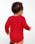 Load image into Gallery viewer, Baby Long Sleeve Jersey Bodysuit - 100% Cotton -- Red