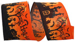 Load image into Gallery viewer, 10 yards --- 2 ½ inch -- Halloween Street Scene Wired Edge Ribbon