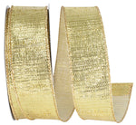 Load image into Gallery viewer, Outdoor Ribbon -- Gold Color -- Metallic Reflection Value Wire Edge -- Various Sizes
