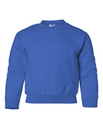 Load image into Gallery viewer, Youth Heavy Blend™ Fleece Crewneck Sweatshirt -- Royal Color