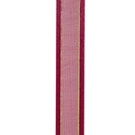 Load image into Gallery viewer, Corsage Ribbons --- 5/8 inch x 25 yards --- Sheer Satin Edge Metallic Ribbon -- Burgundy Color