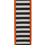 Load image into Gallery viewer, Railroad Striped Deluxe Folded (Orange Border) Heavy Wired Edge Ribbon -- Various Sizes
