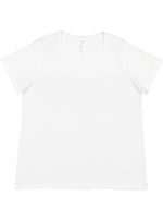 Load image into Gallery viewer, Ladies Curvy - Crew Neck -- Fine Jersey T-shirt -- Blended White Color