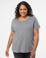 Load image into Gallery viewer, Ladies Curvy - Crew Neck -- Fine Jersey T-shirt -- Granite Heather Color
