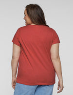 Load image into Gallery viewer, Ladies Curvy - Crew Neck -- Fine Jersey T-shirt -- Vintage Red Color