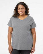 Load image into Gallery viewer, Ladies Curvy (V-Neck) -- Fine Jersey T-shirt -- Granite Heather Color