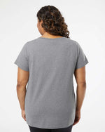 Load image into Gallery viewer, Ladies Curvy (V-Neck) -- Fine Jersey T-shirt -- Granite Heather Color