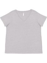 Load image into Gallery viewer, Ladies Curvy (V-Neck) -- Fine Jersey T-shirt -- Heather Color