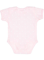 Load image into Gallery viewer, Short Sleeve -- Baby Bodysuit -- 100% Cotton -- Light Pink with Dots