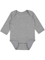 Load image into Gallery viewer, Baby Long Sleeve Jersey Bodysuit - 90% Cotton / 10% Polyester -- Granite Heather