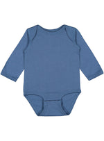 Load image into Gallery viewer, Baby Long Sleeve Jersey Bodysuit - 100% Cotton -- Indigo