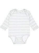 Load image into Gallery viewer, Baby Long Sleeve Jersey Bodysuit - 100% Cotton -- Shadow Stripe
