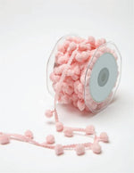 Load image into Gallery viewer, Large Pom Pom String Ribbon, 10 yards Roll -- Width: 1/2" (13mm), Various Colors