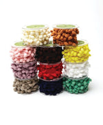 Load image into Gallery viewer, Large Pom Pom String Ribbon, 10 yards Roll -- Width: 1/2" (13mm), Various Colors