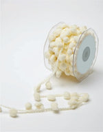 Load image into Gallery viewer, Large Pom Pom String Ribbon, 10 yards Roll -- Width: 1/2" (13mm), Various Colors