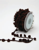 Load image into Gallery viewer, Large Pom Pom String Ribbon, 10 yards Roll -- Width: 1/2" (13mm), Various Colors