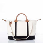 Load image into Gallery viewer, Weekender - Canvas & Leather Travel Bag -- Black