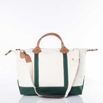 Load image into Gallery viewer, Weekender - Canvas & Leather Travel Bag -- Green