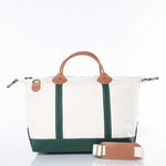 Load image into Gallery viewer, Weekender - Canvas & Leather Travel Bag -- Green