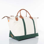 Load image into Gallery viewer, Weekender - Canvas & Leather Travel Bag -- Green