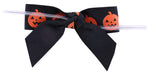 Load image into Gallery viewer, Grosgrain Jack-O-Lantern Twist Tie Bows -- 7/8 in --- 100 Pieces p/pack, Black & Orange