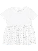 Load image into Gallery viewer, Infant Cotton Fine Jersey Dress ---(Sizes: 6M - 24M) --- White / White Spot