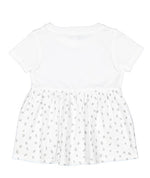 Load image into Gallery viewer, Infant Cotton Fine Jersey Dress ---(Sizes: 6M - 24M) --- White / White Spot