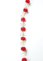 Load image into Gallery viewer, Mini Pom Pom Trim with Metallic Fringe, 10 yards Roll -- Width: 3/8" (10mm), Various Colors