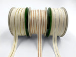Load image into Gallery viewer, Canvas Ribbon (with woven metallic center line) --- 3/8 in x 30 yards