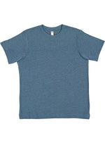 Load image into Gallery viewer, Bermuda Blackout blank youth cotton fine jersey crew neck T-shirt shown from the front on a white background.