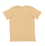 Load image into Gallery viewer, Latte color blank youth cotton fine jersey crew neck T-shirt shown from the back on a white background.