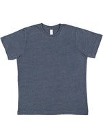 Load image into Gallery viewer, Vintage Denim blank youth cotton fine jersey crew neck T-shirt shown from the front on a white background.