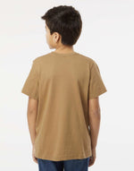 Load image into Gallery viewer, Youth Cotton Fine Jersey T-Shirt -- Coyote Brown