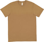 Load image into Gallery viewer, Coyote Brown blank youth cotton fine jersey crew neck T-shirt shown from the front on a white background.