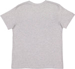 Load image into Gallery viewer, Heather blank youth cotton fine jersey crew neck T-shirt shown from the back on a white background.