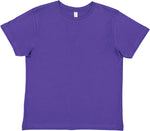 Load image into Gallery viewer, Purple blank youth cotton fine jersey crew neck T-shirt shown from the front on a white background.
