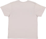 Load image into Gallery viewer, Silver blank youth cotton fine jersey crew neck T-shirt shown from the back on a white background.