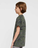 Load image into Gallery viewer, Youth Cotton Fine Jersey T-Shirt -- Vintage Camo