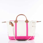 Load image into Gallery viewer, Weekender - Canvas & Leather Travel Bag -- Hot Pink