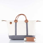 Load image into Gallery viewer, Weekender - Canvas & Leather Travel Bag -- Gray