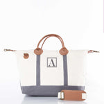 Load image into Gallery viewer, Weekender - Canvas & Leather Travel Bag -- Gray