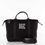 Load image into Gallery viewer, Weekender - Canvas & Leather Travel Bag -- Solid Black