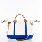 Load image into Gallery viewer, Weekender - Canvas & Leather Travel Bag -- Royal